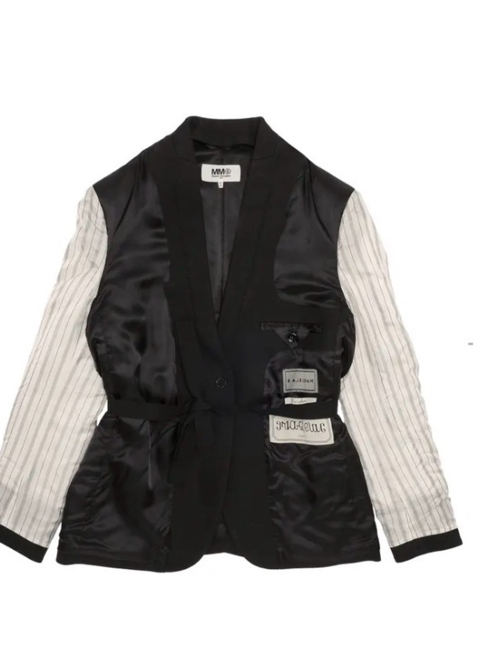 MM6 Maison Martin Margiela Black and White Labeled Jacket